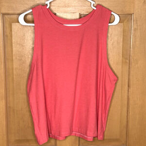 Beyond Yoga Featherweight Balanced Muscle Tank Size L Coral LWSD4352